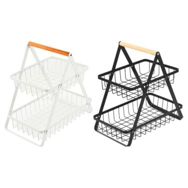 Imagem de Fruteira De Mesa Aramado 2 Andares Organizador De Frutas