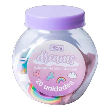 Imagem de Borracha Mini Dreams Pote Com 20 Unidades Tilibra
