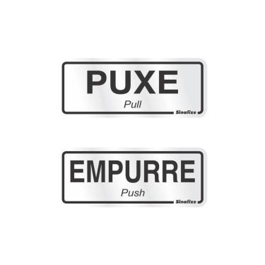 Imagem de Placa de alumínio puxe empurre 120AG Sinalize
