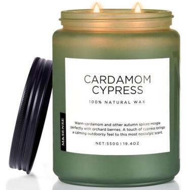 Imagem de Vela M&SENSE Cardamom Cypress Large 550 g de soja 110 horas