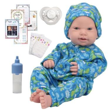 Imagem de Bebê Reborn 100% Silicone Menino Pode Banho + Kit Itens - Cegonha Rebo