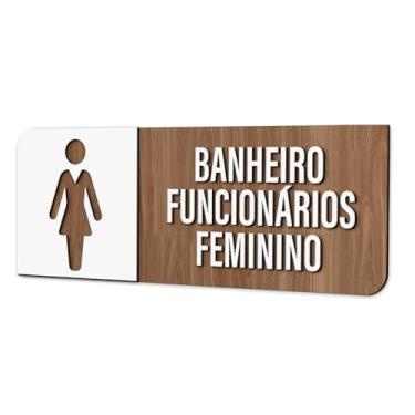 Imagem de Placa de Sinalização Indicativa - Banheiro Funcionários Feminino