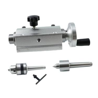 Imagem de WeiLaiKeQi Broca de contraponto B12 Centro vivo Liga de alumínio faça você mesmo para mini torno Máquina de marcenaria Máquina de contas Centro giratório