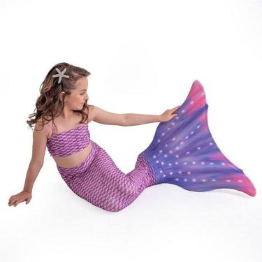 Imagem de Cauda Sereia Completa Super Confortável Nadar Nadadeira Lis