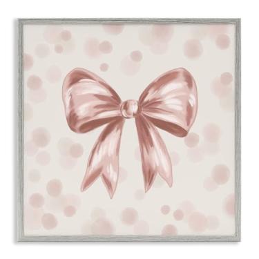 Imagem de Stupell Industries Sweetest Bow on Dots Gray Framed Giclee Art, design por Kristen Dalpiaz, 24 x 24