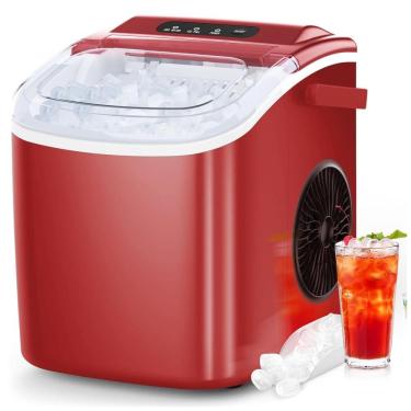 Imagem de Máquina de Gelo até 11 kg em 24H Portátil, 110v, COWSAR, Vermelho