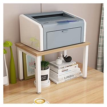 Imagem de SUNESA Suporte de impressão Suporte de impressora com armazenamento suporte de cozinha prateleira mesa de escritório casa mesa de mesa 2 camadas suporte de impressora organização de escritório mesa de