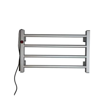 Imagem de Toalheiro Eletrico, Toalheiro Térmico Porta Toalha Seca E Aquece 4 Barras Alumínio 110v Ou 220v, Bivolt Chave Seletora, Desenvolvido 100% em Alumínio(prata)