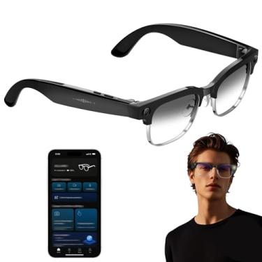 Imagem de AI Óculos Inteligentes Com 8MP Câmera, Suporte A 32MP Fotos E Vídeo 4K 1080P Estabilizado, Tradução Em Tempo Real, Redução De Ruído Com Microfone Duplo(Discolor)