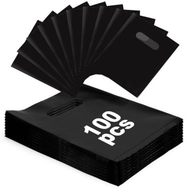 Imagem de ANZNKU Sacos de presente pequenos de plástico (preto)