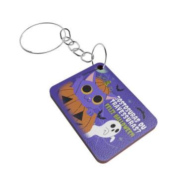 Imagem de Kit 25 Chaveiros MDF Halloween Lembrancinha Dia das Bruxas - Dk Decor,
