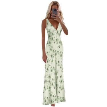 Imagem de Vestido de dama de honra BOLENSYE Floral Sage Satin Prom Vestido longo