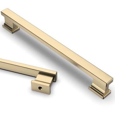 Imagem de Armário de cozinha com alças de latão escovado Asidrama, 20 cm, pacote