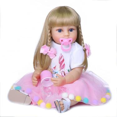 Imagem de Boneca Reborn KOKOMANDY, silicone realista de corpo inteiro, 55 cm, menina