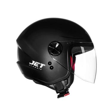 Imagem de Capacete Moto Aberto Fly New Jet Feminino Masculino, Preto Fosco, 60