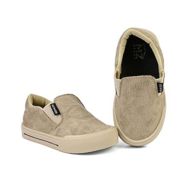 Imagem de Tênis Mocassim Infantil Casual Menino Slip On Escolar Marfim Mzkid, Ma