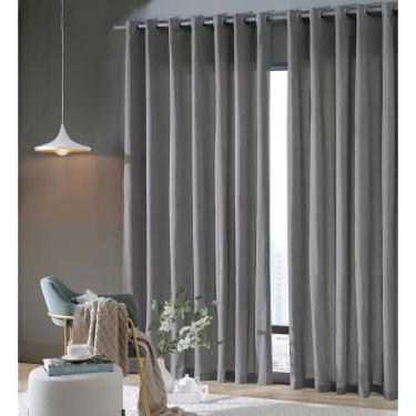 Imagem de Cortina Rústica Bella Janela 3,60m x 2,50m Pantex Cor Cinza