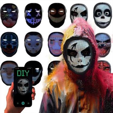 Imagem de Máscara LED JDBMAOYE com controle de aplicativos, detecção de gestos p