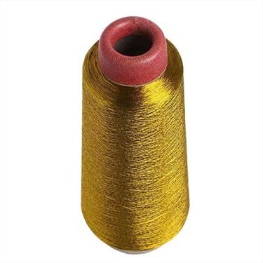 Imagem de Linha de bordado dourada, máquina de costura à mão, faça você mesmo, fio de linha de tecido feito à mão para artesanato e costura