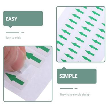 Imagem de Adesivos autoadesivos de direção indicadores de seta de segurança para uso em fábrica, adesivos de aviso de seta e adesivos de equipamento