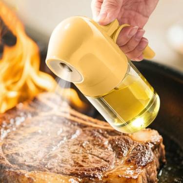 Imagem de Frasco de vidro pulverizador de óleo para cozinhar, dispensador de óleo de 180 ml, para cozinha, fritadeira a ar, salada, assar, churrasco