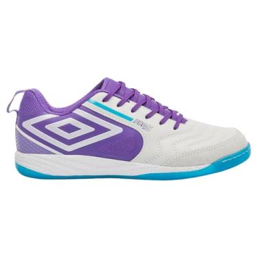 Imagem de Chuteira Umbro Pro 5 Bump Club Futsal Branca e Rox