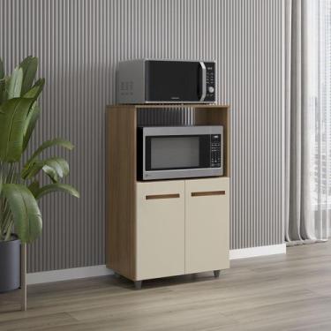 Imagem de Armário Multiuso Nésia 2 Portas Cozinha MB1 - Amarena Móveis, Savana O