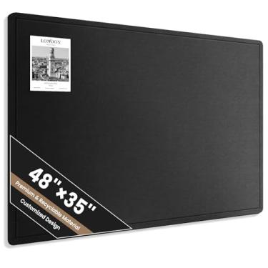 Imagem de Quadro de avisos grande, placa de cortiça de feltro de 121 x 91 cm com 40 pinos, quadro de pinos de feltro dobrável, quadro de exibição de fotos com fita autoadesiva para escritório, casa, escola