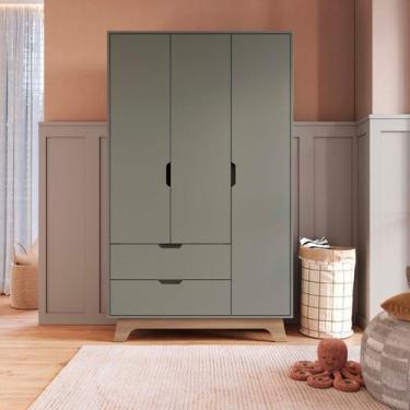Imagem de Guarda-roupa Infantil 3 Portas e 2 Gavetas 100% Mdf Alice - FD