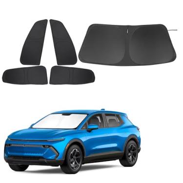Imagem de Fannyc Para-brisa Para-brisa Carro Para-brisa Dobrável Cobertura de Janelas Completa Ajuste Personalizado para Che-vrolet Equinox EV 2024-2026 Acessórios Persianas Janela de Carro Bloquear Sol Raios