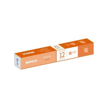 Imagem de Conjunto de Facas de Mesa Brinox Turim Aço Inox 12 Peças Aço Inox Polido com Friso