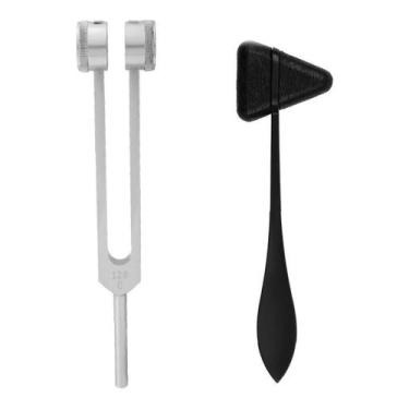 Imagem de Kit Diapasão Médico 128 Hz + Martelo Neurológicos Taylor - BIC,  Preto