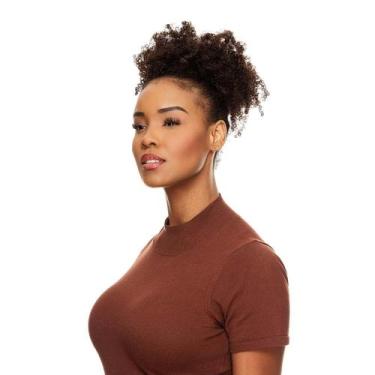Imagem de Afro Puff Cabelo Natural Crespo Textura Kinky De Benguela 33g, Castanh