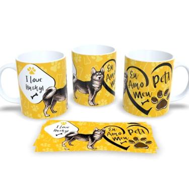 Imagem de Meu Melhor Amigo Caneca de Porcelana Pet Dog Cachorro (I Love Husky)