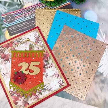 Imagem de Alinacutle Cut Dies Caixa de sombra/bilhete/placa de fundo de estrela corte de metal cortado para embalagem de presentes, artesanato de papel artesanal, faça você mesmo, festival de aniversário