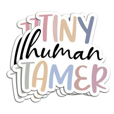 Imagem de (3 peças) Adesivo minúsculo humano domador citação motivacional decalques de vinil à prova d'água adesivos de vinil para livros, laptops, telefone, garrafas de água, copo Kindle de 7,6 cm