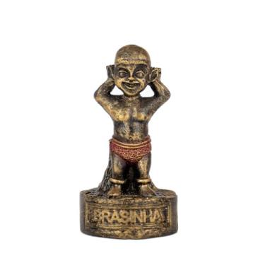 Imagem de Escultura Orixá Exu Brasinha Vintage 8 cm em Resina