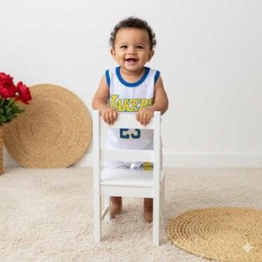 Imagem de Conjunto Bebê Regata Short Time Basquete Festa Mesversário BB-Masculino