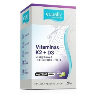 Imagem de Vitamina K2 D3 Colecalciferol 2000Ui 20ml Limão - Equaliv-Unissex
