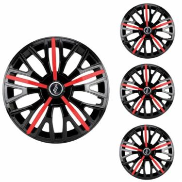 Imagem de Jogo Calota Aro 14 Triton Sport Black Red Universal