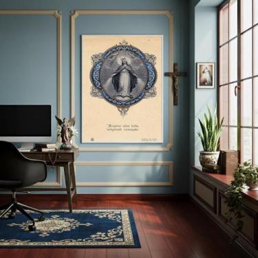 Imagem de Quadro Nossa Senhora Da Imaculada Conceição Vintage -70X50Cm - Quadros