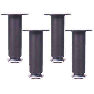 Imagem de ZJYWMM Pernas de móveis pernas de mesa de metal adiustável pés de cozinha pés de cozinha redondos de substituição de móveis pernas de sofá pernas de sofá mesa pernas armários de cama elevadores 4