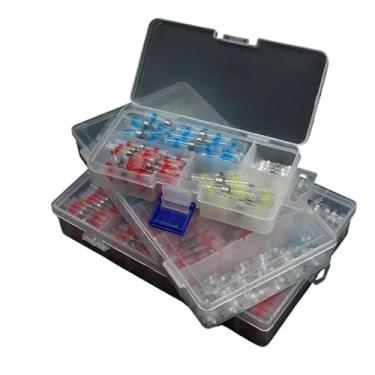 Imagem de 1/3/5 Conector de fio de vedação de solda encaixotado 3:1 Kit de conectores de extremidade à prova d'água com isolamento térmico e termorretrátil selado (300 peças com caixa, 3 caixas)