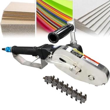 Imagem de HYUIO Máquina de decapagem de papel de papelão, descascador pneumático de resíduos de caixa de papelão, ferramenta de corte de borda de papel com corrente de liga de aço, pressão de entrada 6 8 kg