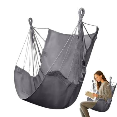 Imagem de Cadeira de rede – cadeira de rede para ambientes externos | Capacidade máxima de peso de 150 kg, assento relaxante para acampamento, dormitório, varanda, quintal, terraço, varanda externa