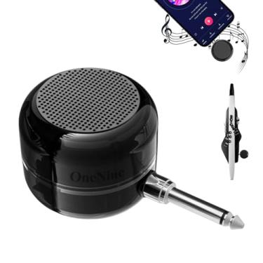 Imagem de OneNine Mini alto-falantes portáteis com conector de fone de ouvido, mini alto-falante portátil com fio USB com conector de entrada auxiliar de 3,5 mm, alto-falantes de viagem para laptop, leitor de