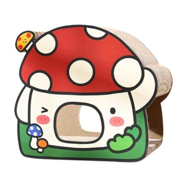 Imagem de Stgfyxgs Poste Arranhador para Gatos em Formato de Cogumelo, Cama de Papelão, Decoração para Casa, Tapete Arranhador para Dormir, Descansar E