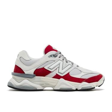 Imagem de New Balance 9060 - Masculino (Cogumelo Escuro/Preto/Cinza), Reflexo vermelho e branco, 42