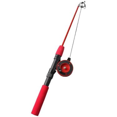 Imagem de KiBcsLic Varinha telescópica para gatos, brinquedo tipo vara de pescar, para atividades em ambientes internos, ideal para presentear com, Vermelho