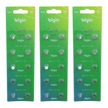 Imagem de Bateria Lr621 Alcalina Energy 1,5V Elgin 3 Cartelas-30 Und